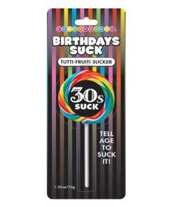 Birthday Lollipops - 30s Suck Tutti Frutti
