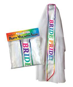 Bride Pride Veil w/Sash