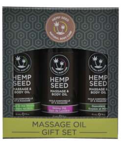 Earthly Body Massage Oil Gift Set - 2 oz Skinny Dip, Naked in the Woods & Guavalava