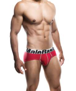 Male Basics Performance Brief Burgundy SM