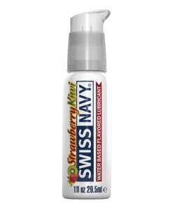 Swiss Navy Premium Flavored Water Based Lubricant - 1 oz Strawberry Kiwi