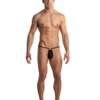 Male Power G-String w/Front Ring Black O/S