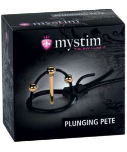 Mystim Plunging Pete w/Corona Strap & Urethral Sound - Black/Gold