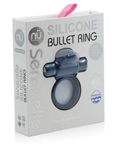 Nu Sensuelle 7 Function Silicone Bullet Ring - Navy