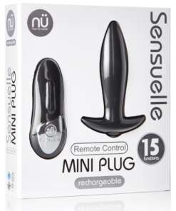 Nu Sensuelle Remote Control Rechargeable Mini Plug - Black