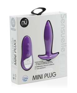Nu Sensuelle Remote Control Rechargeable Mini Plug - Purple