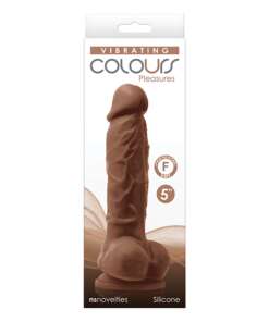 Colours Pleasures 5" Vibrating Dildo - Brown