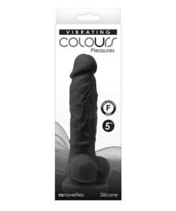 Colours Pleasures 5" Vibrating Dildo - Black