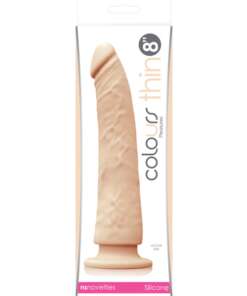 Colours Pleasures Thin 8" Dildo - White