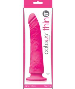 Colours Pleasures Thin 8" Dildo - Pink