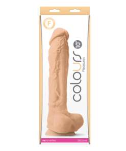 Colours Pleasures 10" Dildo - White
