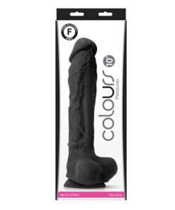 Colours Pleasures 10" Dildo - Black