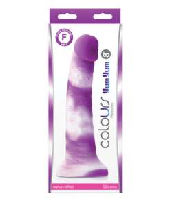 Colours Pleasures 8" Yum Yum Dildo - Purple