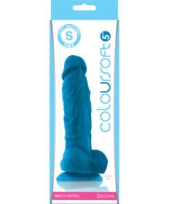 ColourSoft 5" Silicone Soft Dildo - Blue