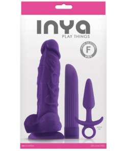 INYA Play Things Set of Plug, Dildo & Vibrator - Purple