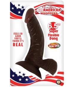 Real Skin Afro American Whoppers 6.5" Dong w/Balls
