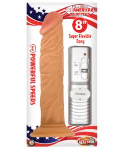 Real Skin All American Whoppers 8" Vibrating Dong