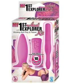My 1st Anal Explorer Kit Vibrating Butt Plug and Please - Pink