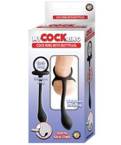 My Cock Ring w/Butt Plug - Black