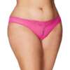Crotchless Thong w/Pearls Hot Pink 3X/4X
