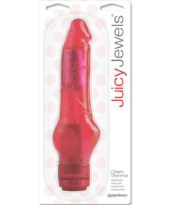 Juicy Jewels Cherry Shimmer Vibrator - Red