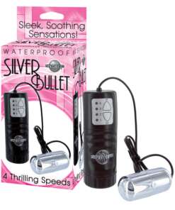 Silver Bullet Massager Waterproof - 4 Speed Silver