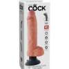 King Cock 10" Vibrating Cock w/Balls - Flesh