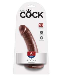 King Cock 6" Cock - Brown