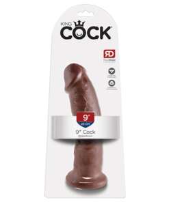 King Cock 9" Cock - Brown
