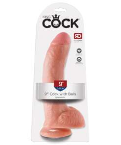 King Cock 9" Cock w/Balls - Flesh