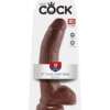 King Cock 9" Cock w/Balls - Brown