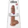 King Cock 10" Cock w/Balls - Tan