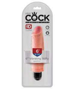 King Cock  6" Vibrating Stiffy - Flesh