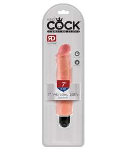 King Cock  7" Vibrating Stiffy - Flesh