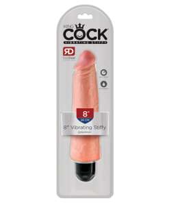 King Cock  8" Vibrating Stiffy - Flesh