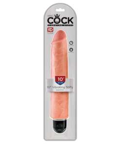 King Cock  10" Vibrating Stiffy - Flesh