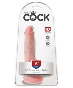 King Cock 6" Cock w/Balls - Flesh