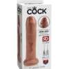 King Cock 7" Uncut Dildo - Tan