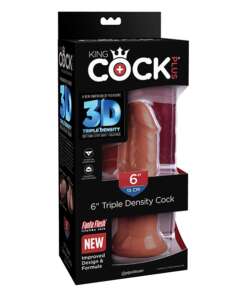 King Cock Plus 6" Triple Density Cock - Brown