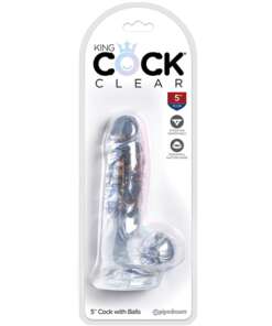 King Cock Clear 5" Cock w/Balls