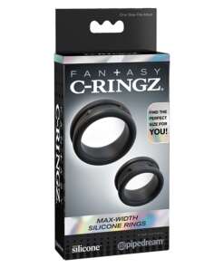 Fantasy C-Ringz Max Width Silicone Rings - Black