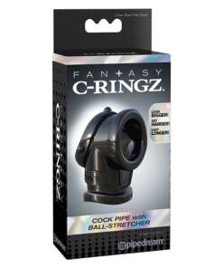 Fantasy C-Ringz Cock Pipe w/Ball Stretcher - Black