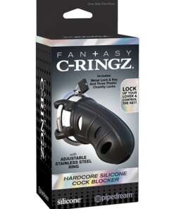 Fantasy C-Ringz Hardcore Silicone Cock Blocker - Black