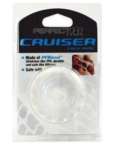 Perfect Fit Cruiser Cock Ring in PFBlend - Ice Clear