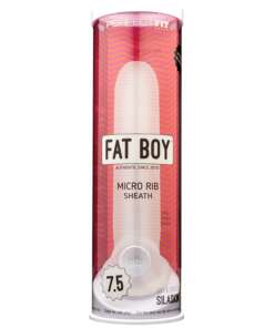 Perfect Fit Fat Boy Micro Ribbed Sheath 7.5" - Clear