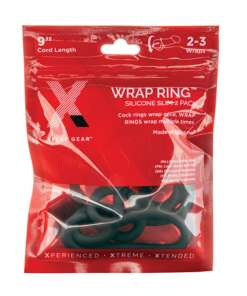 Xplay Gear Silicone 9" Slim Wrap Ring - Black Pack of 2