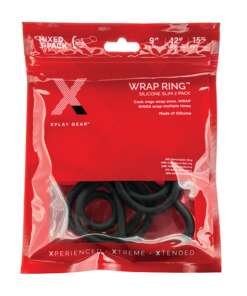 Xplay Gear 9"/12"/15" Silicone Slim Wrap Rings - Pack of 3 Black