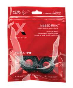Xplay Gear PF Blend Premium Stretch Ribbed Ring Slim - Black - Pack of 2