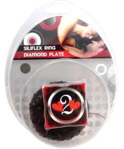 Heart2Heart Cock Ring Sili Flex Mega - Black