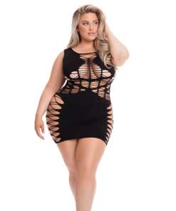 Pink Lipstick Dynamite Diva Dress Black QN